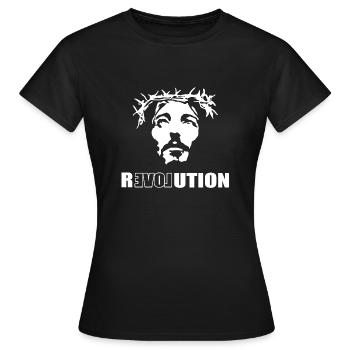 Révolution Relovution - T-shirt Femme - noir - Devant - AI Model Female 172 dark (172cm)
