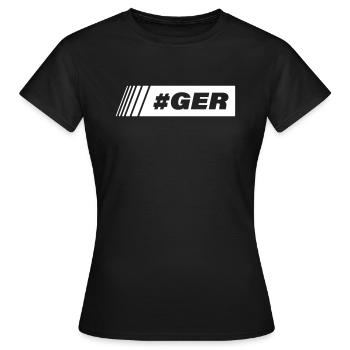 #GER - T-shirt Femme - noir - Devant - AI Model Female 172 dark (172cm)