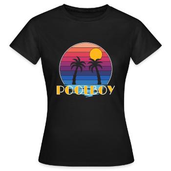 Bademeister Schwimmbad Poolboy - Frauen T-Shirt - Schwarz - Vorne - AI Model Female 172 dark (172cm)