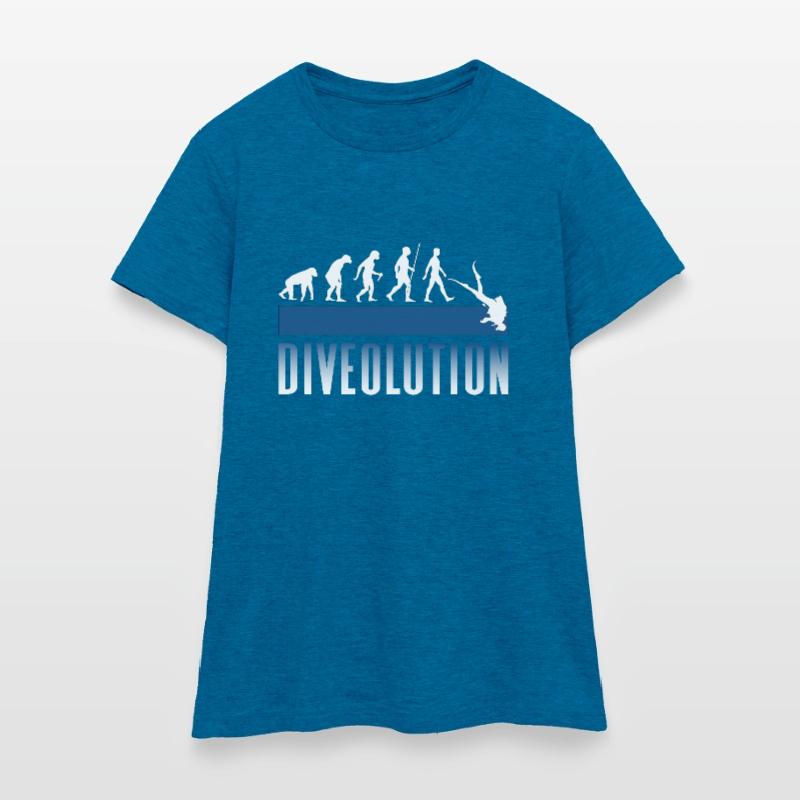 Divolution de l’évolution du plongeur T-shirt Femme