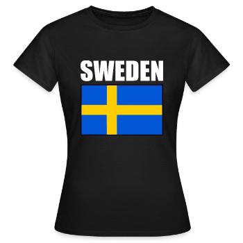Suède - T-shirt Femme - noir - Devant - AI Model Female 172 dark (172cm)