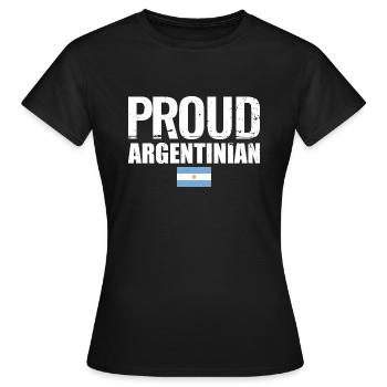 Fier argentin Argentine Drapeau argentin - T-shirt Femme - noir - Devant - AI Model Female 172 dark (172cm)