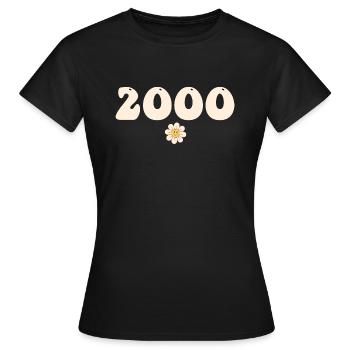 2000 - Cadeau né en 2000 - T-shirt Femme - noir - Devant - AI Model Female 172 dark (172cm)