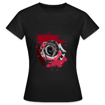 Beauté noire avec des accents rouges - T-shirt Femme - noir - Devant - AI Model Female 172 dark (172cm)