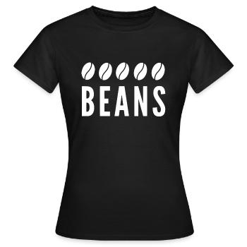 Kaffeebohnen - Frauen T-Shirt - Schwarz - Vorne - AI Model Female 172 dark (172cm)