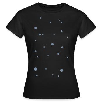 perles cercles autour de perle - T-shirt Femme - noir - Devant - AI Model Female 172 dark (172cm)