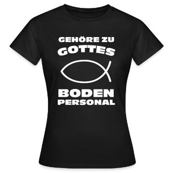 Pfarrer Priester Diakon Pilger Jakobsweg Pilgern - Frauen T-Shirt - Schwarz - Vorne - AI Model Female 172 dark (172cm)