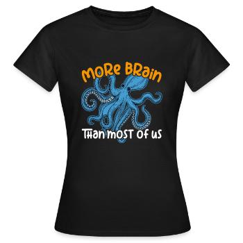 Intelligenter Oktopus - Frauen T-Shirt - Schwarz - Vorne - AI Model Female 172 dark (172cm)