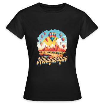Albuquerque Ballon New Mexico Heißluftballon - Frauen T-Shirt - Schwarz - Vorne - AI Model Female 172 dark (172cm)