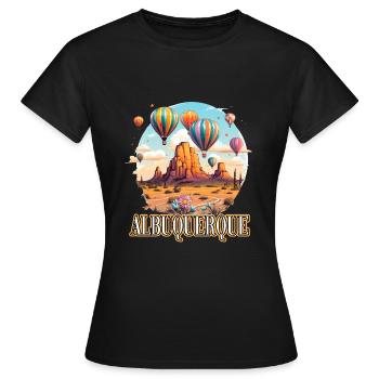 Albuquerque Ballon New Mexico Heißluftballon - Frauen T-Shirt - Schwarz - Vorne - AI Model Female 172 dark (172cm)