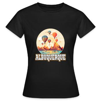 Albuquerque Ballon New Mexico Heißluftballon - Frauen T-Shirt - Schwarz - Vorne - AI Model Female 172 dark (172cm)