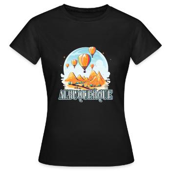 Albuquerque Ballon New Mexico Heißluftballon - Frauen T-Shirt - Schwarz - Vorne - AI Model Female 172 dark (172cm)