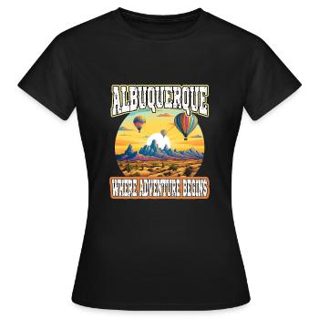 Albuquerque Ballon New Mexico Heißluftballon - Frauen T-Shirt - Schwarz - Vorne - AI Model Female 172 dark (172cm)