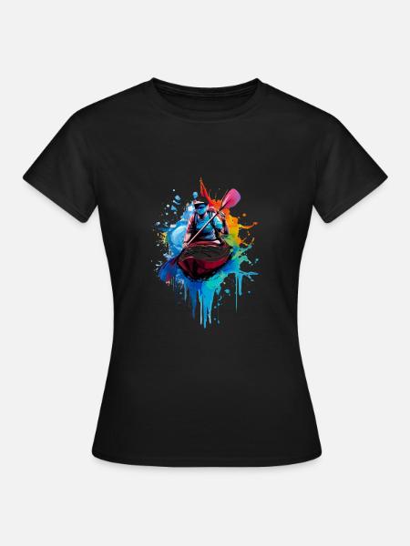 Kajak - Frauen T-Shirt - Schwarz