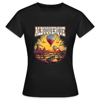 Albuquerque Ballon New Mexico Heißluftballon - Frauen T-Shirt - Schwarz - Vorne - AI Model Female 172 dark (172cm)