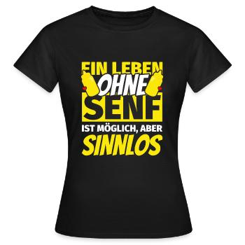 Senf Geschenke Senfliebhaber Humor - Frauen T-Shirt - Schwarz - Vorne - AI Model Female 172 dark (172cm)