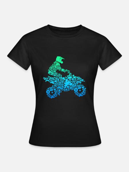 Quad Fahrer Offroad ATV Quad Biker - Frauen T-Shirt - Schwarz