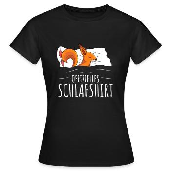 Offizielles Schlafshirt Eichhörnchen Geschenk - Frauen T-Shirt - Schwarz - Vorne - AI Model Female 172 dark (172cm)