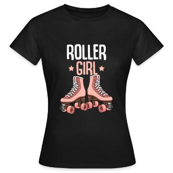 Rollschuhe Roller Girl Roller Skates Rollschuh - Women's T-Shirt - black - Front - AI Model Female 172 dark (172cm)