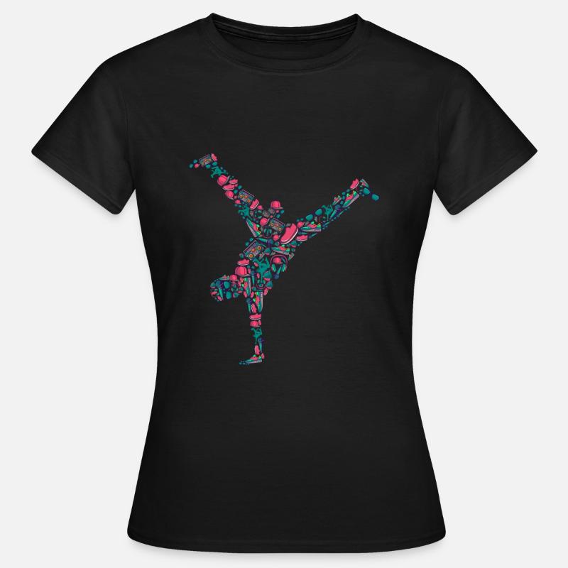Breakdance Breakdancer Breakdancing - Frauen T-Shirt - Schwarz