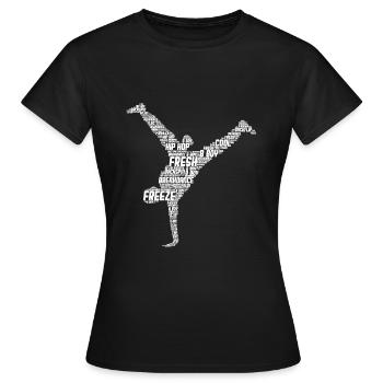 Breakdance Breakdancer Breakdancing - Women's T-Shirt - black - Front - AI Model Female 172 dark (172cm)
