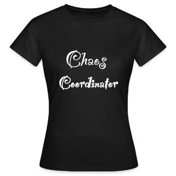 Chaos Coordinator - Frauen T-Shirt - Schwarz - Vorne - AI Model Female 172 dark (172cm)