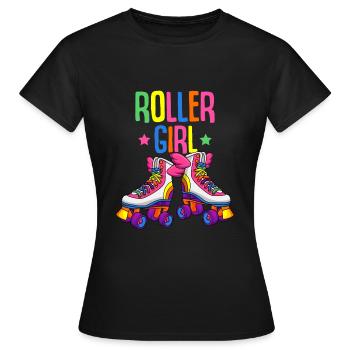 Roller Girl Roller Skates Roller Skates Roller Skate - Women's T-Shirt - black - Front - AI Model Female 172 dark (172cm)