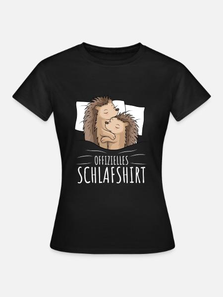 Offizielles Schlafshirt Igel - Frauen T-Shirt - Schwarz