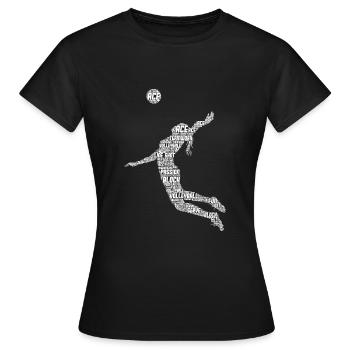 Volleyball Girls Volleyball Player - Women's T-Shirt - black - Front - AI Model Female 172 dark (172cm)