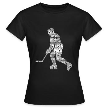 Eishockeyspieler Eishockey Männer Kinder - Frauen T-Shirt - Schwarz - Vorne - AI Model Female 172 dark (172cm)