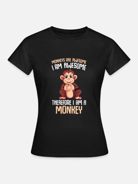 Affe Liebhaber Affen Geschenk - Frauen T-Shirt - Schwarz