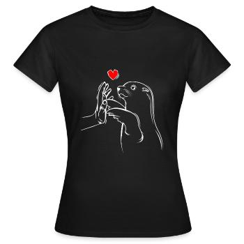 Phoque Phoque Phoque Phoque Enfants - T-shirt Femme - noir - Devant - AI Model Female 172 dark (172cm)