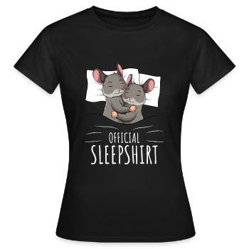 Chinchilla Sleeper Shirt - Women's T-Shirt - black - Front - AI Model Female 172 dark (172cm)