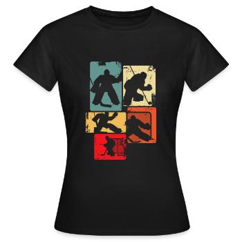 Eishockey Torwart Jungen Männer Kinder - Frauen T-Shirt - Schwarz - Vorne - AI Model Female 172 dark (172cm)