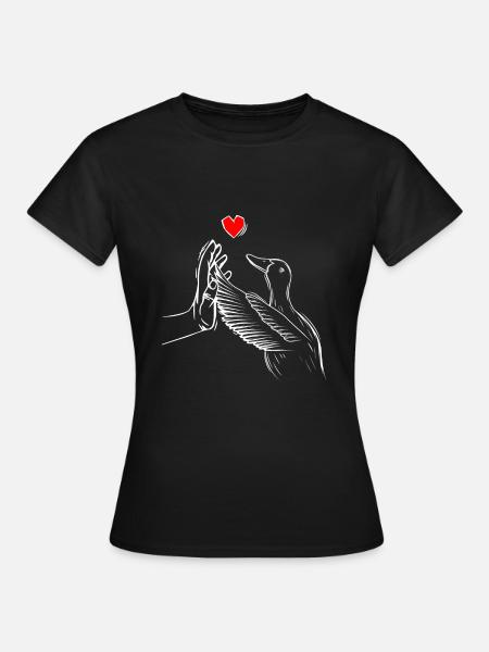 Enten Liebe Ente - Frauen T-Shirt - Schwarz