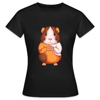guinea pig guinea pig - Women's T-Shirt - black - Front - AI Model Female 172 dark (172cm)