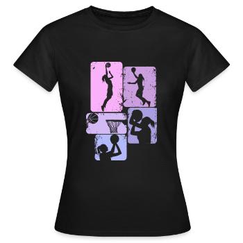 Basketball joueur de basket-ball filles enfants femmes - T-shirt Femme - noir - Devant - AI Model Female 172 dark (172cm)
