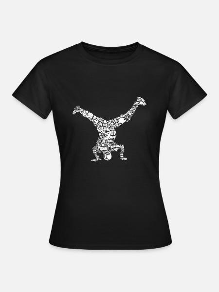 Breakdance Breakdancer Herren Kinder Jungen - Frauen T-Shirt - Schwarz