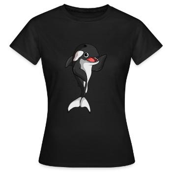Orca Whale Killer Whale Enfants - T-shirt Femme - noir - Devant - AI Model Female 172 dark (172cm)