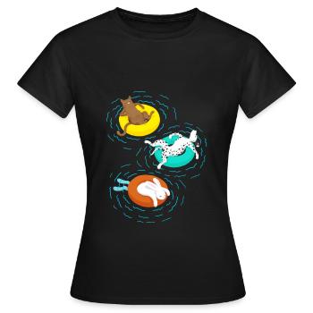 Chill Out - Frauen T-Shirt - Schwarz - Vorne - AI Model Female 172 dark (172cm)