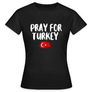Priez pour le tremblement de terre en Turquie - T-shirt Femme - noir - Devant - AI Model Female 172 dark (172cm)