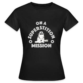 En mission de superstition avec Marmot - T-shirt Femme - noir - Devant - AI Model Female 172 dark (172cm)