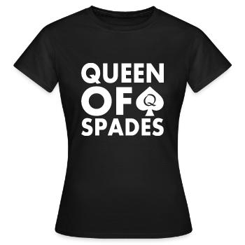 Queen of spades - Women's T-Shirt - black - Front - AI Model Female 172 dark (172cm)