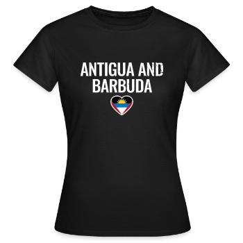 Antigua-et-Barbuda Drapeau Antigua - T-shirt Femme - noir - Devant - AI Model Female 172 dark (172cm)