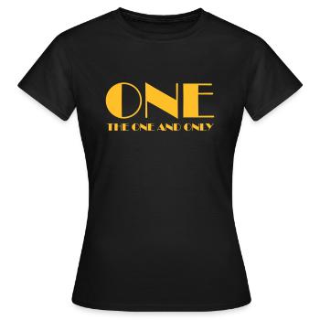 ONE - Women's T-Shirt - black - Front - AI Model Female 172 dark (172cm)