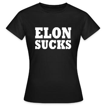 Elon sucks - Frauen T-Shirt - Schwarz - Vorne - AI Model Female 172 dark (172cm)