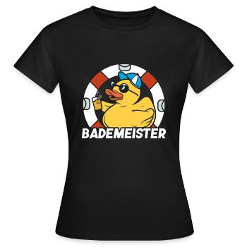 Rettungsring Bademeister - Frauen T-Shirt - Schwarz - Vorne - AI Model Female 172 dark (172cm)