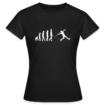 Javelin Speer Speerwurf Speerwerfen Evolution - Frauen T-Shirt - Schwarz - Vorne - AI Model Female 172 dark (172cm)