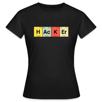Hacker - Frauen T-Shirt - Schwarz - Vorne - AI Model Female 172 dark (172cm)