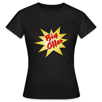 Offer / Angebot / Big Offer - Frauen T-Shirt - Schwarz - Vorne - AI Model Female 172 dark (172cm)
